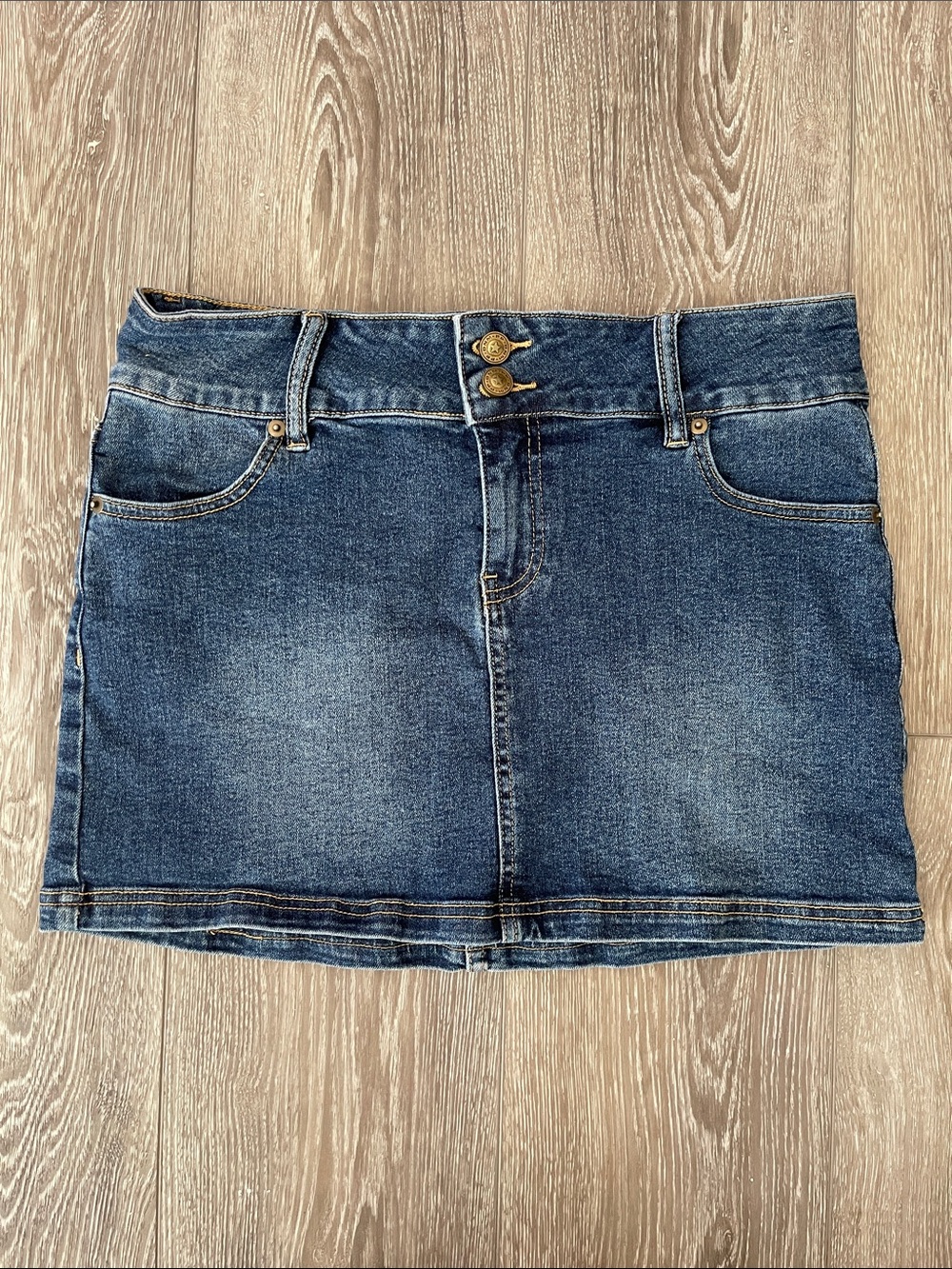 Princess Polly Classic Dark Blue Denim Mini Skirt